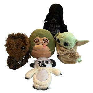 5 Piece Star Wars Plush Set Darth Vader Lego Chewbacca Edge Wampa Baby Yoda Jabb